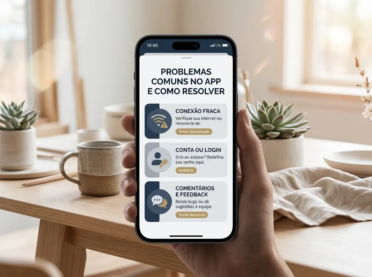 Problemas Comuns no App e Como Resolver